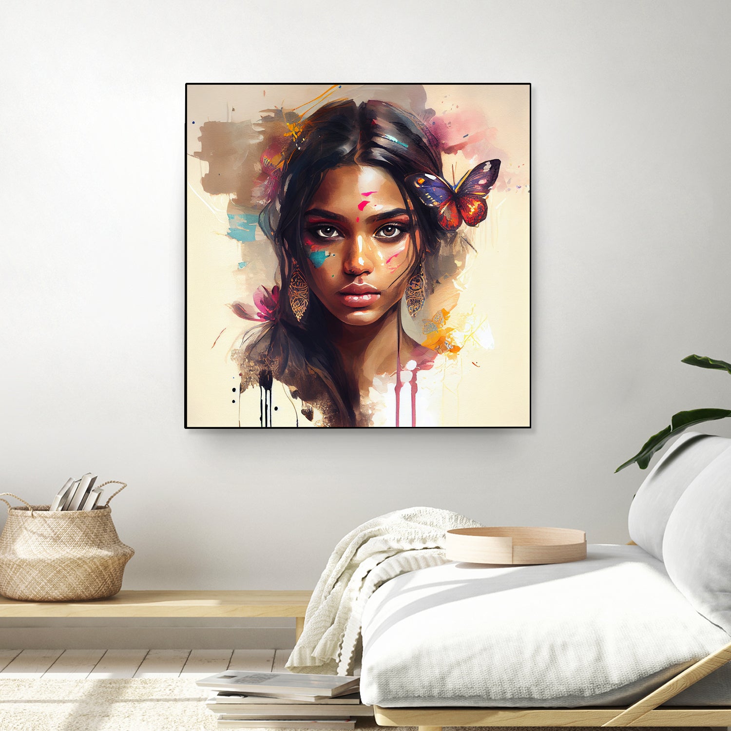 Watercolor Hindu Woman #1 by Isabel Cerdá Muñoz on GIANT ART - brown digital painting