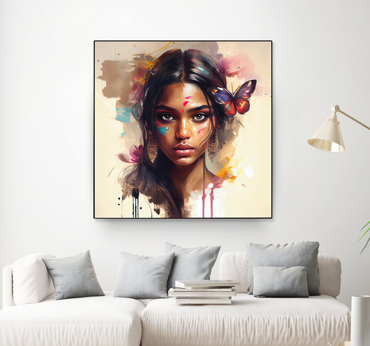 Watercolor Hindu Woman #1 by Isabel Cerdá Muñoz on GIANT ART - brown digital painting