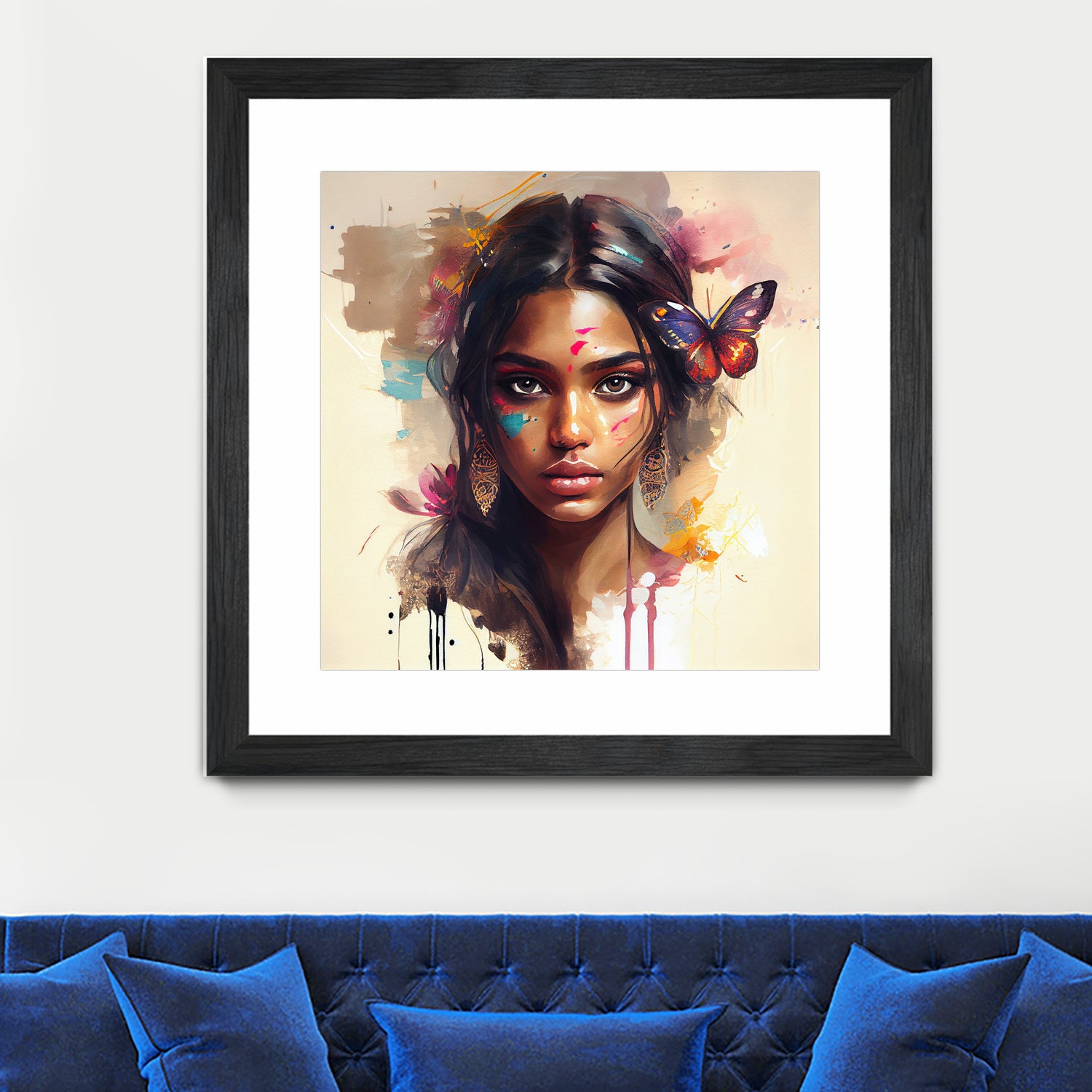 Watercolor Hindu Woman #1 by Isabel Cerdá Muñoz on GIANT ART - brown digital painting