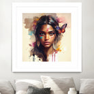 Watercolor Hindu Woman #1 by Isabel Cerdá Muñoz on GIANT ART - brown digital painting