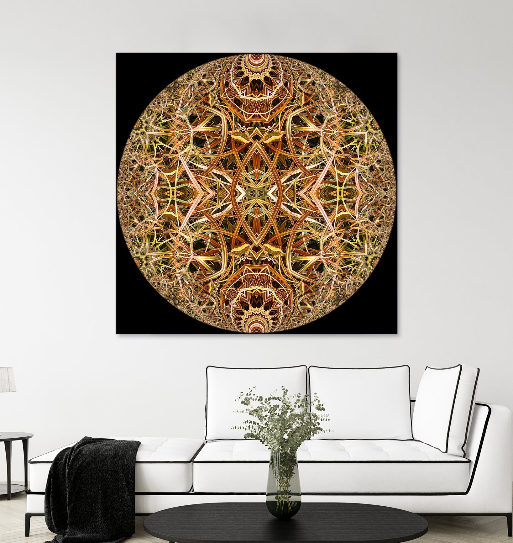 Red Grasses 3 Mandala by Digital Crafts on GIANT ART - brown photo illustration