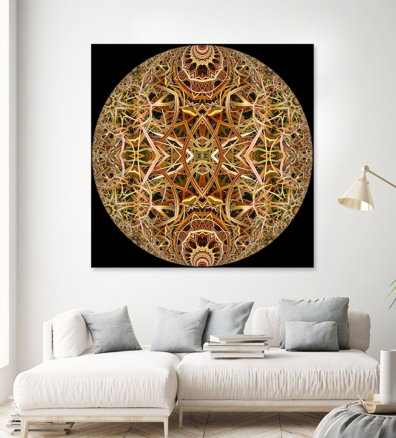 Red Grasses 3 Mandala by Digital Crafts on GIANT ART - brown photo illustration