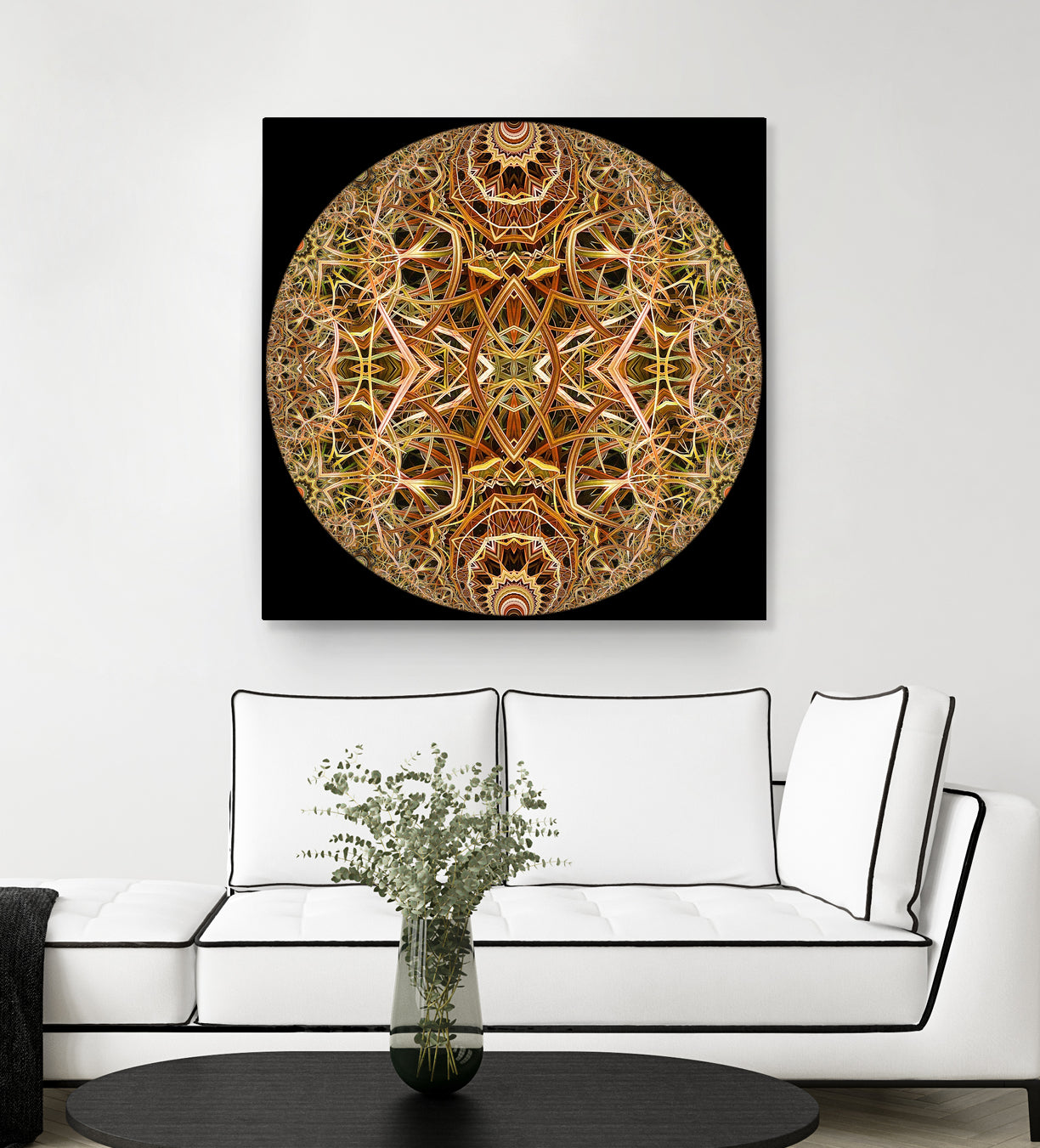 Red Grasses 3 Mandala by Digital Crafts on GIANT ART - brown photo illustration