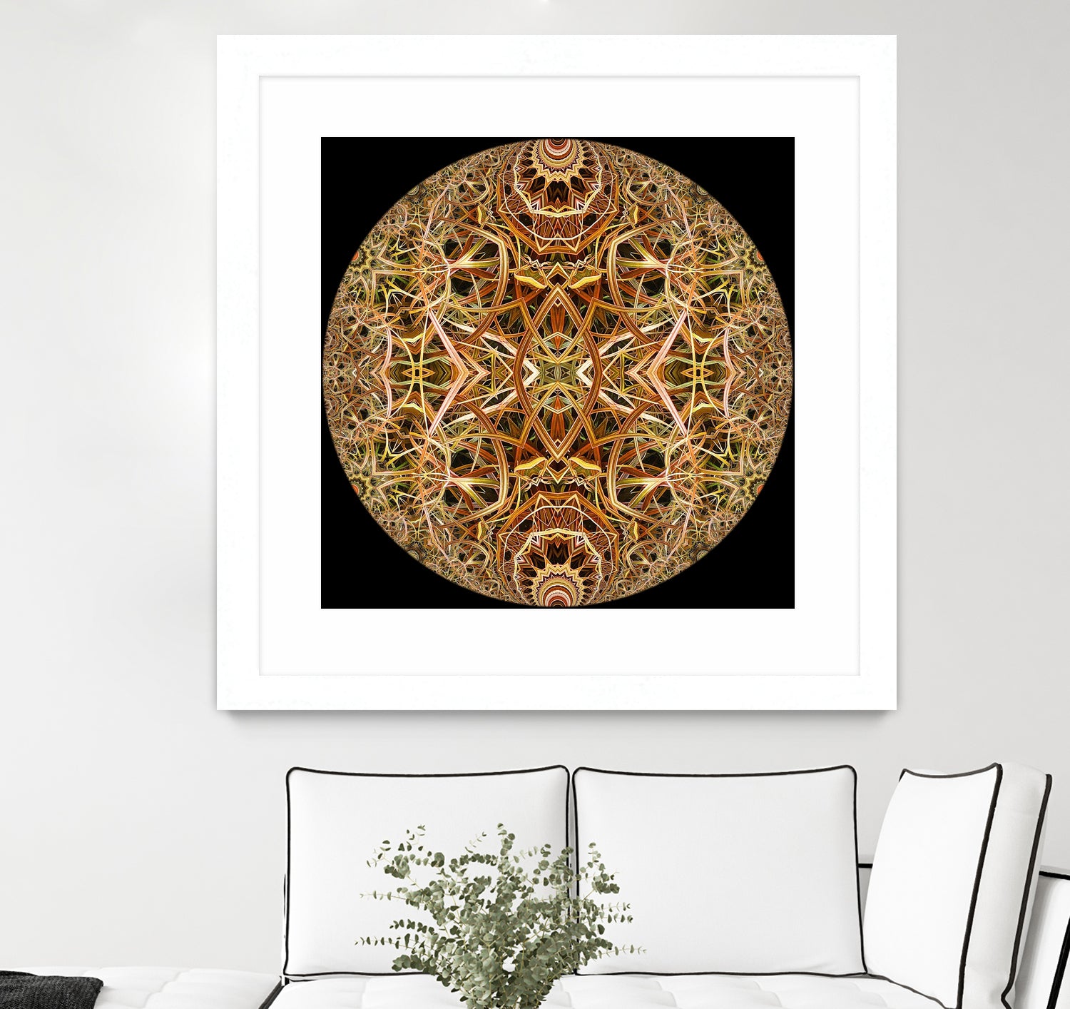 Red Grasses 3 Mandala by Digital Crafts on GIANT ART - brown photo illustration