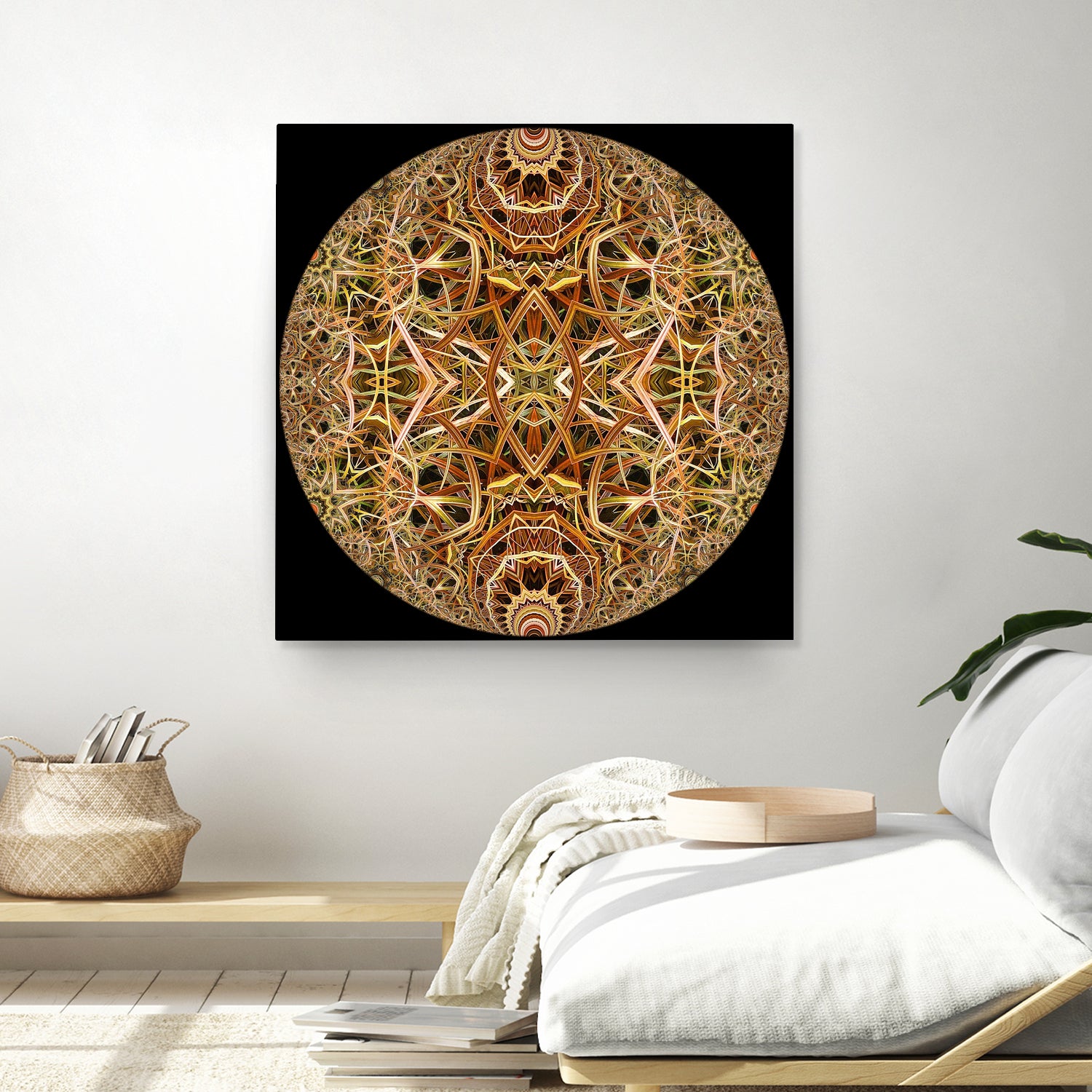 Red Grasses 3 Mandala by Digital Crafts on GIANT ART - brown photo illustration