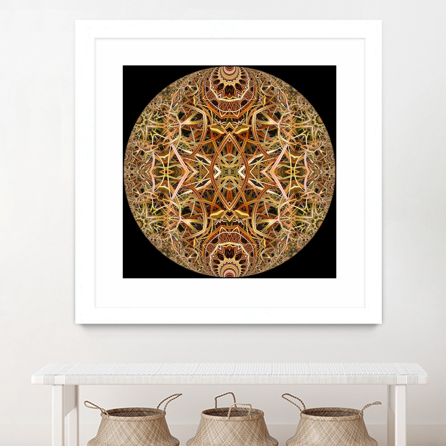 Red Grasses 3 Mandala by Digital Crafts on GIANT ART - brown photo illustration