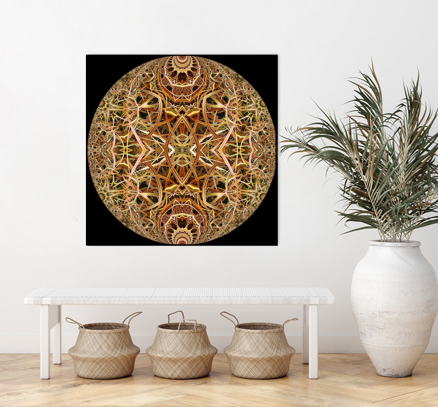 Red Grasses 3 Mandala by Digital Crafts on GIANT ART - brown photo illustration