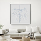 Jesus Christ at the Cross in a contemporary style by Bernardo Ramonfaur on GIANT ART - blue digital drawing