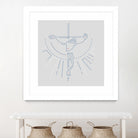 Jesus Christ at the Cross in a contemporary style by Bernardo Ramonfaur on GIANT ART - blue digital drawing