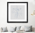 Jesus Christ at the Cross in a contemporary style by Bernardo Ramonfaur on GIANT ART - blue digital drawing