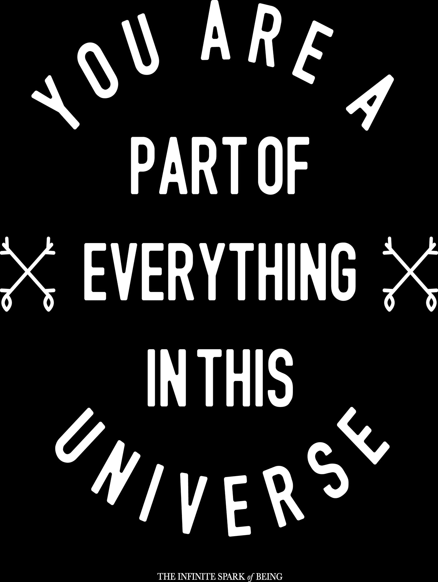 You Are Part of Everything (II) by The Infinite Spark of Being Keith Welsh on GIANT ART - black typography