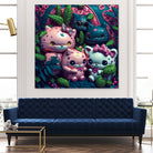 Chubby Kitties by Eric Ton on GIANT ART - white digital painting