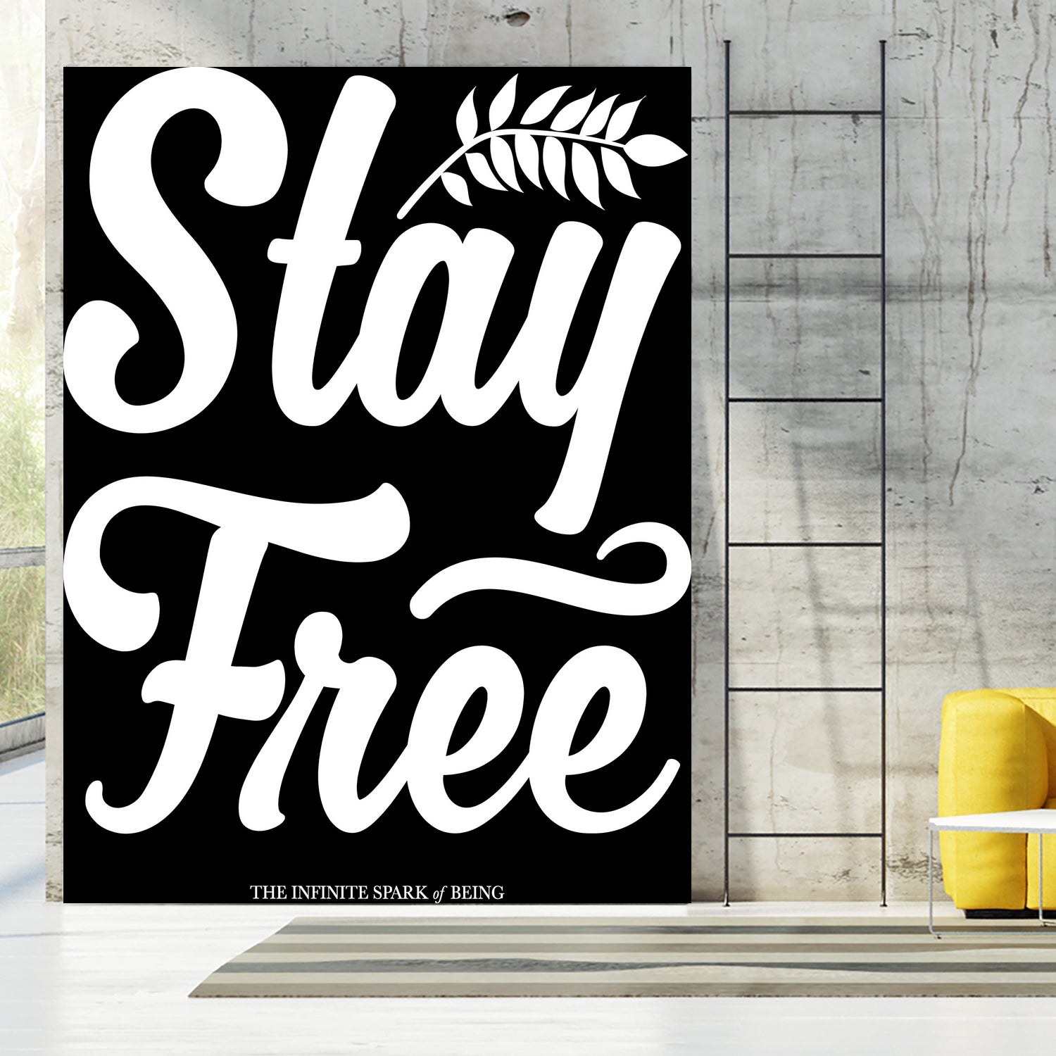 Stay Free (II) by The Infinite Spark of Being Keith Welsh on GIANT ART - black typography