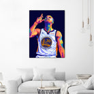 Stephen Curry Pop Art by Noval Purnama on GIANT ART - black digital drawing