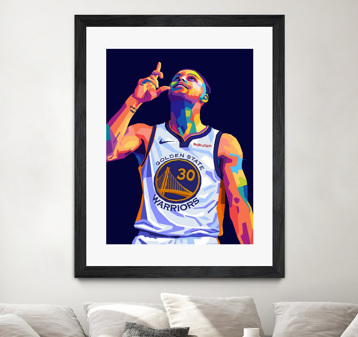 Stephen Curry Pop Art by Noval Purnama on GIANT ART - black digital drawing