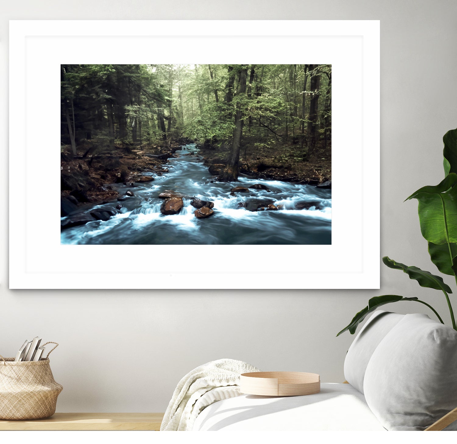 River through the Woods by William Cuccio on GIANT ART - green photo illustration