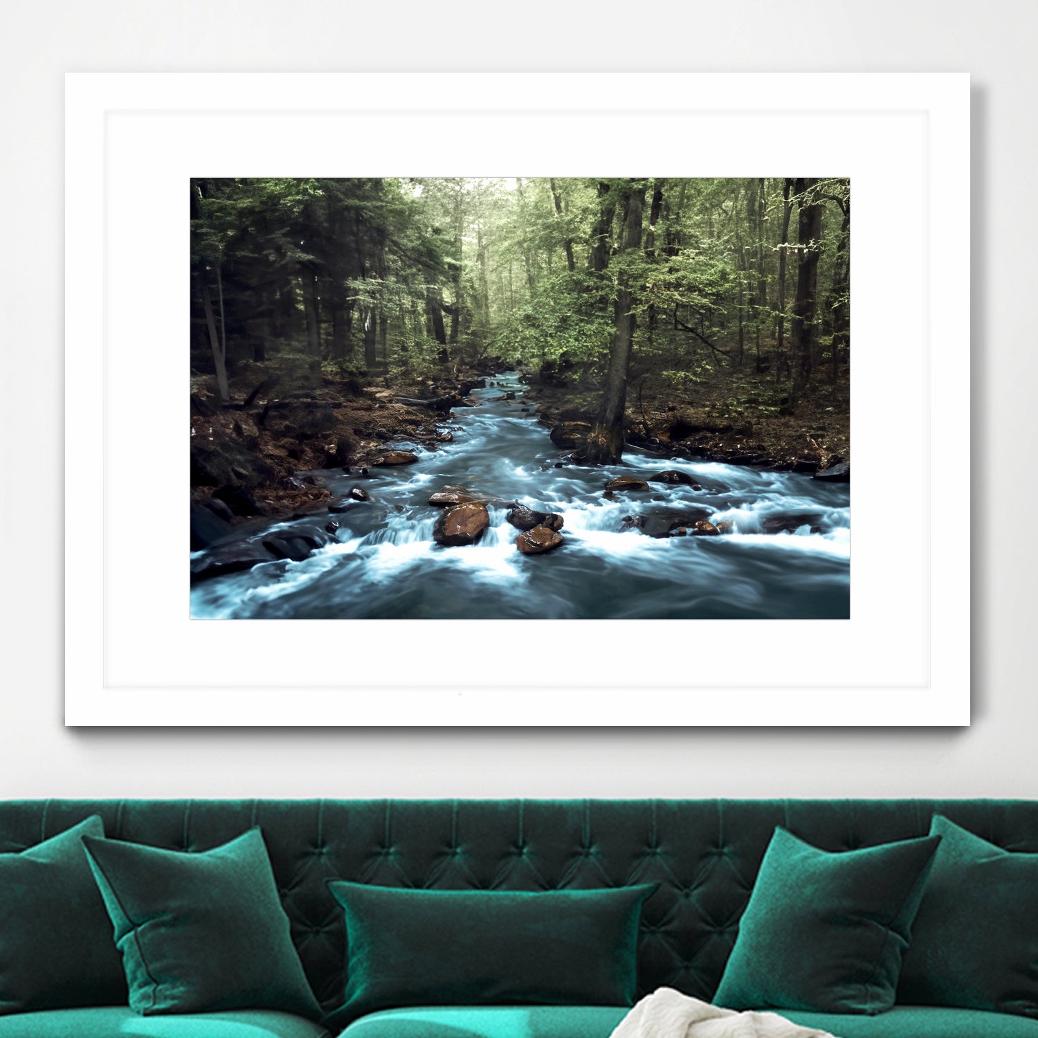 River through the Woods by William Cuccio on GIANT ART - green photo illustration