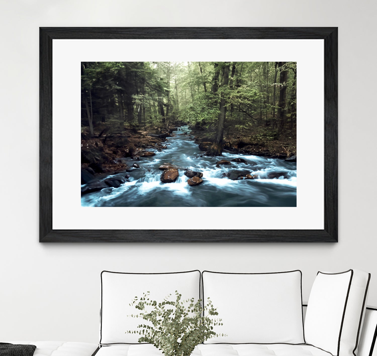 River through the Woods by William Cuccio on GIANT ART - green photo illustration