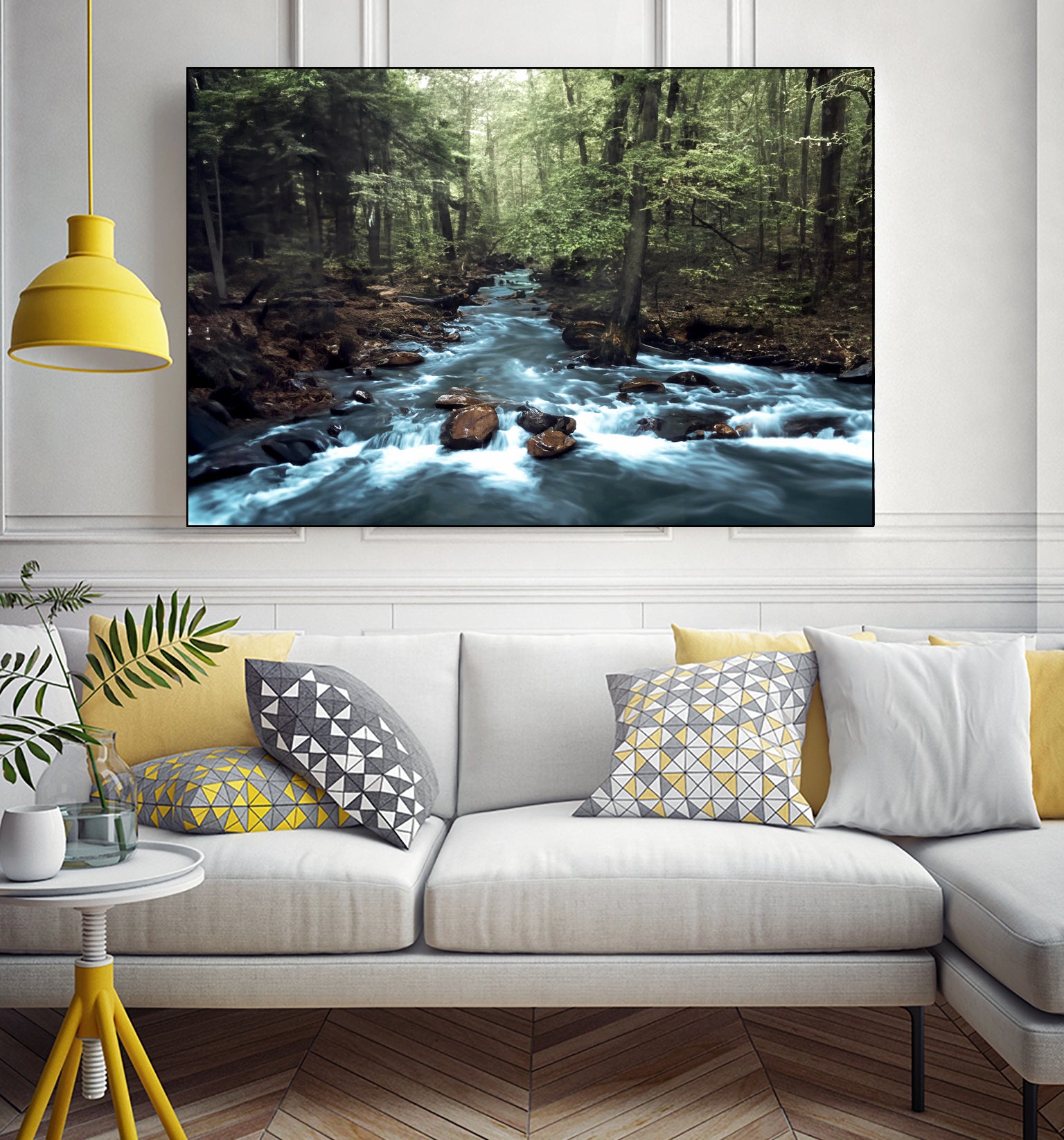 River through the Woods by William Cuccio on GIANT ART - green photo illustration