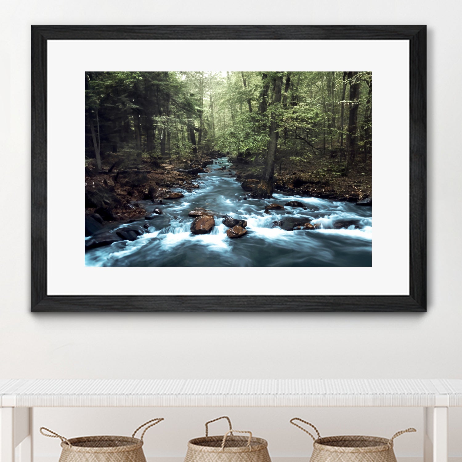 River through the Woods by William Cuccio on GIANT ART - green photo illustration