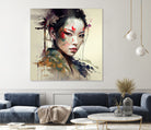 Powerful Warrior Geisha #1 by Isabel Cerdá Muñoz on GIANT ART - brown digital painting