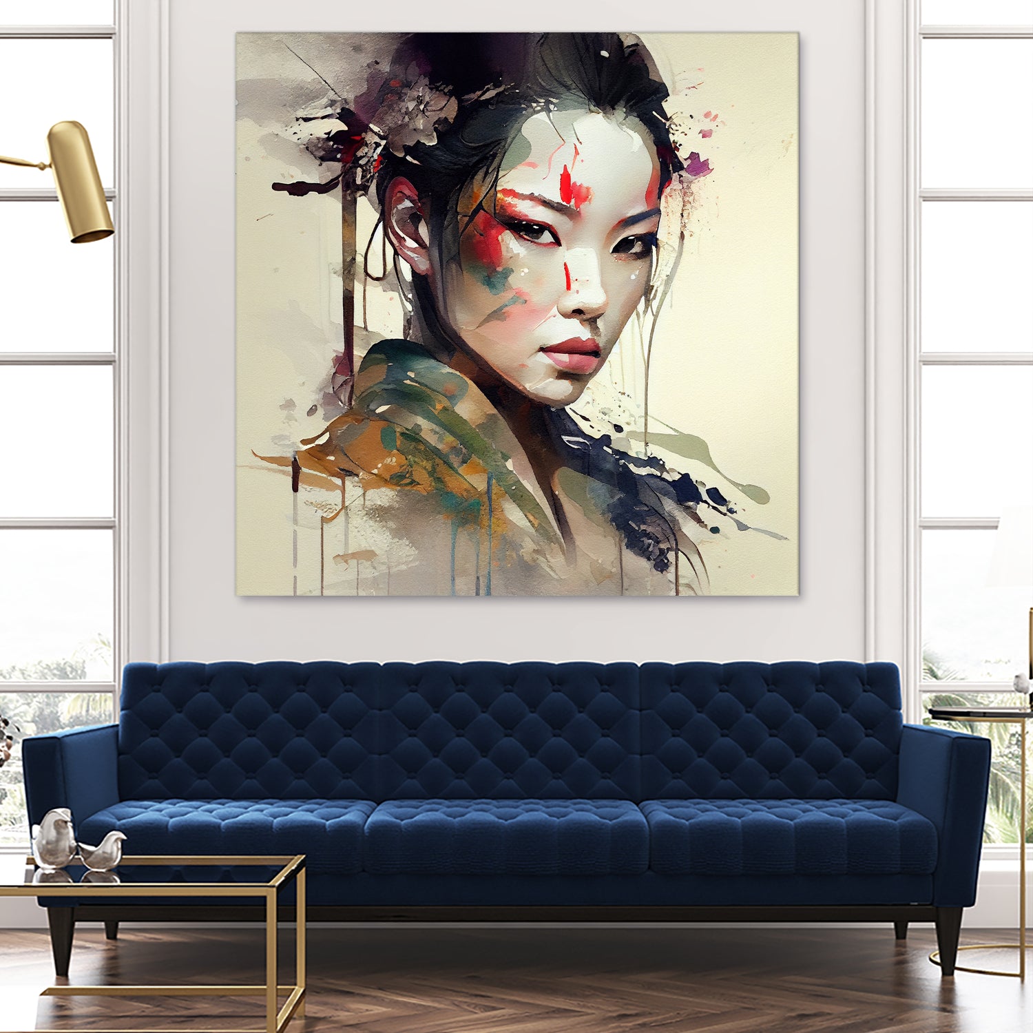 Powerful Warrior Geisha #1 by Isabel Cerdá Muñoz on GIANT ART - brown digital painting