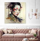 Powerful Warrior Geisha #1 by Isabel Cerdá Muñoz on GIANT ART - brown digital painting