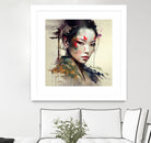 Powerful Warrior Geisha #1 by Isabel Cerdá Muñoz on GIANT ART - brown digital painting