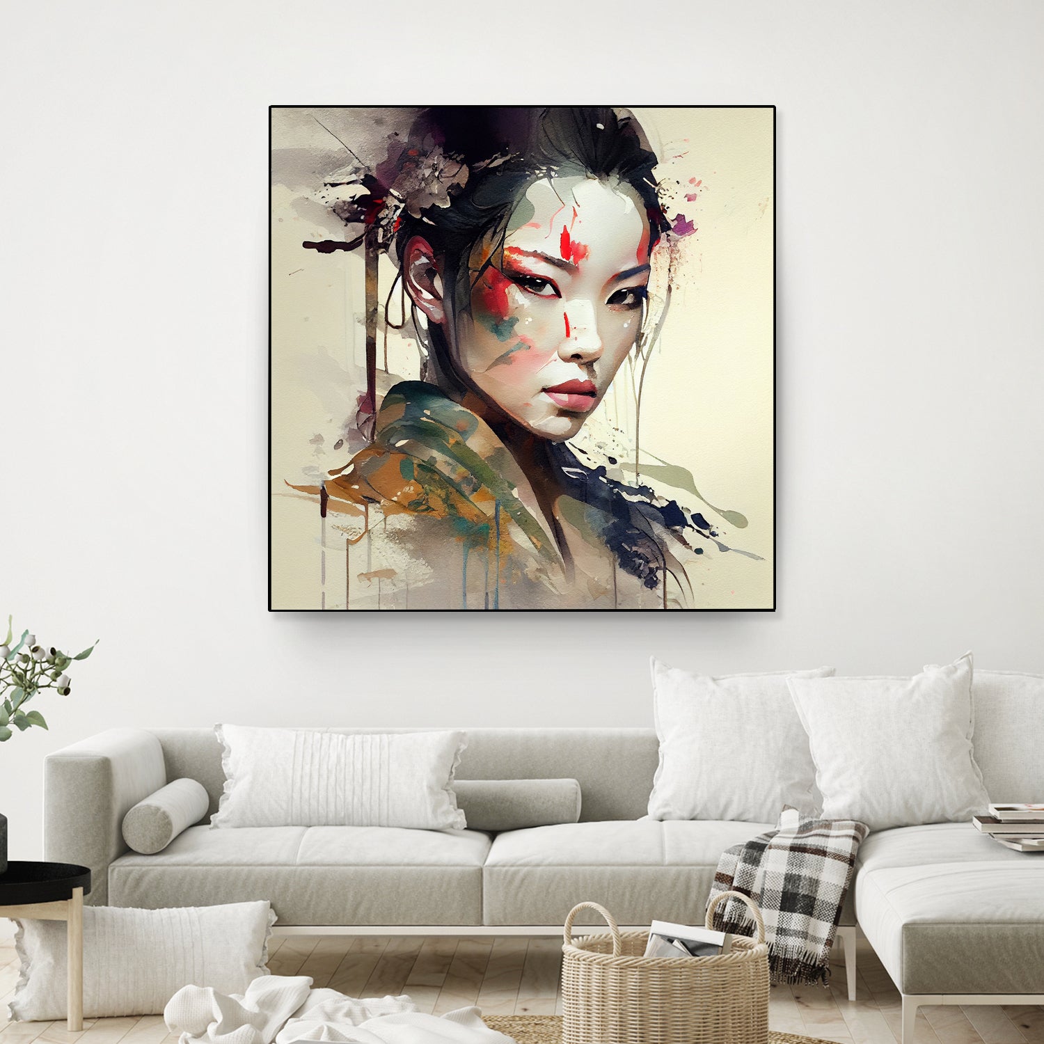 Powerful Warrior Geisha #1 by Isabel Cerdá Muñoz on GIANT ART - brown digital painting