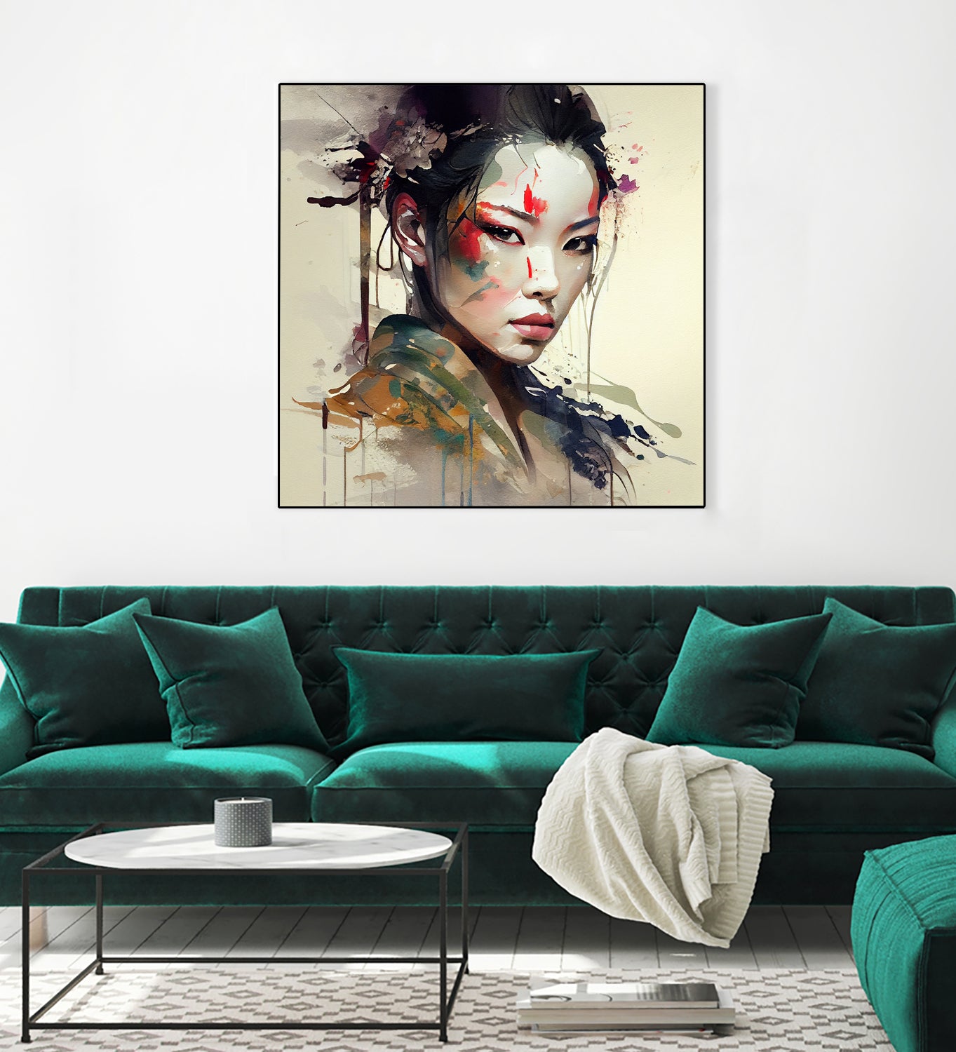 Powerful Warrior Geisha #1 by Isabel Cerdá Muñoz on GIANT ART - brown digital painting