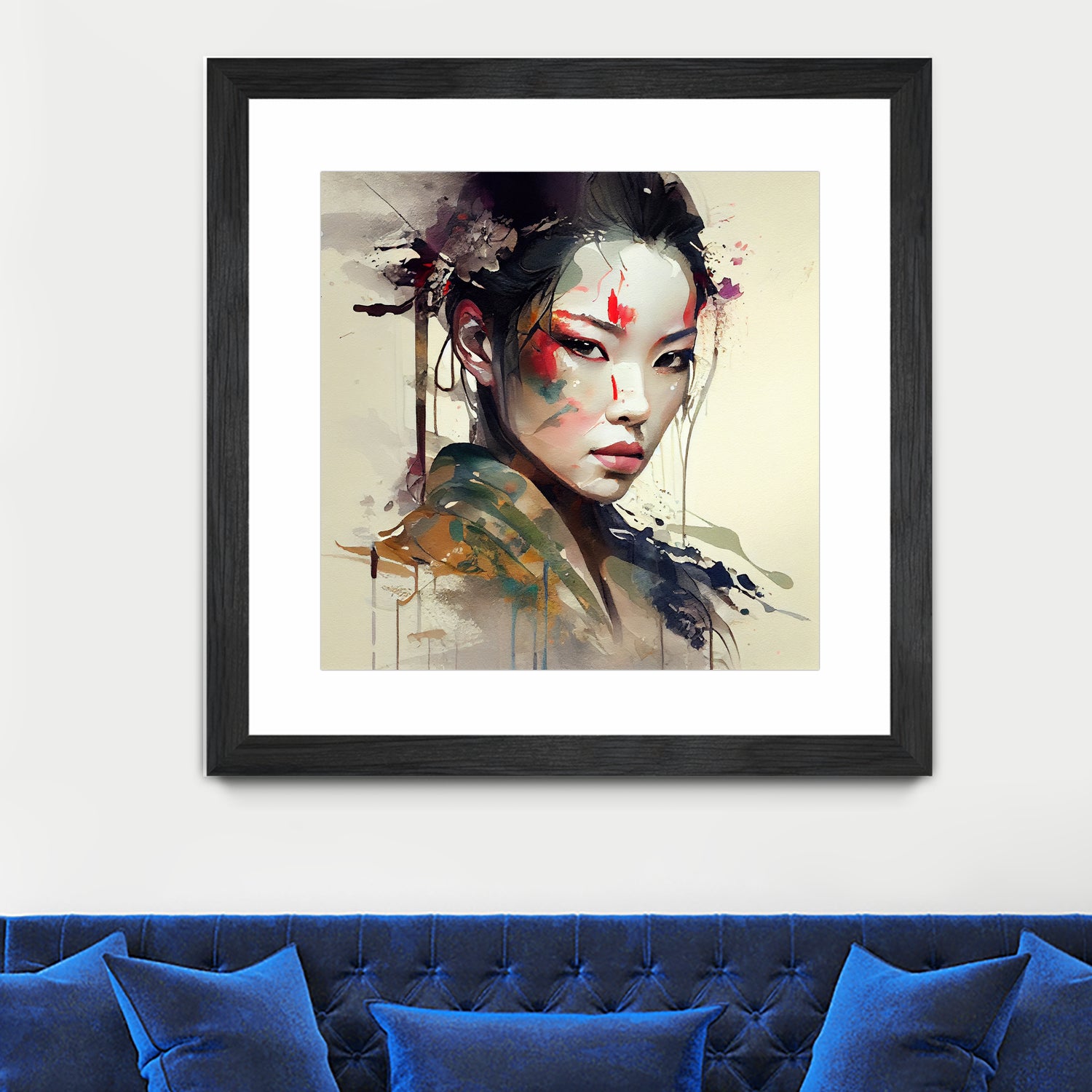 Powerful Warrior Geisha #1 by Isabel Cerdá Muñoz on GIANT ART - brown digital painting