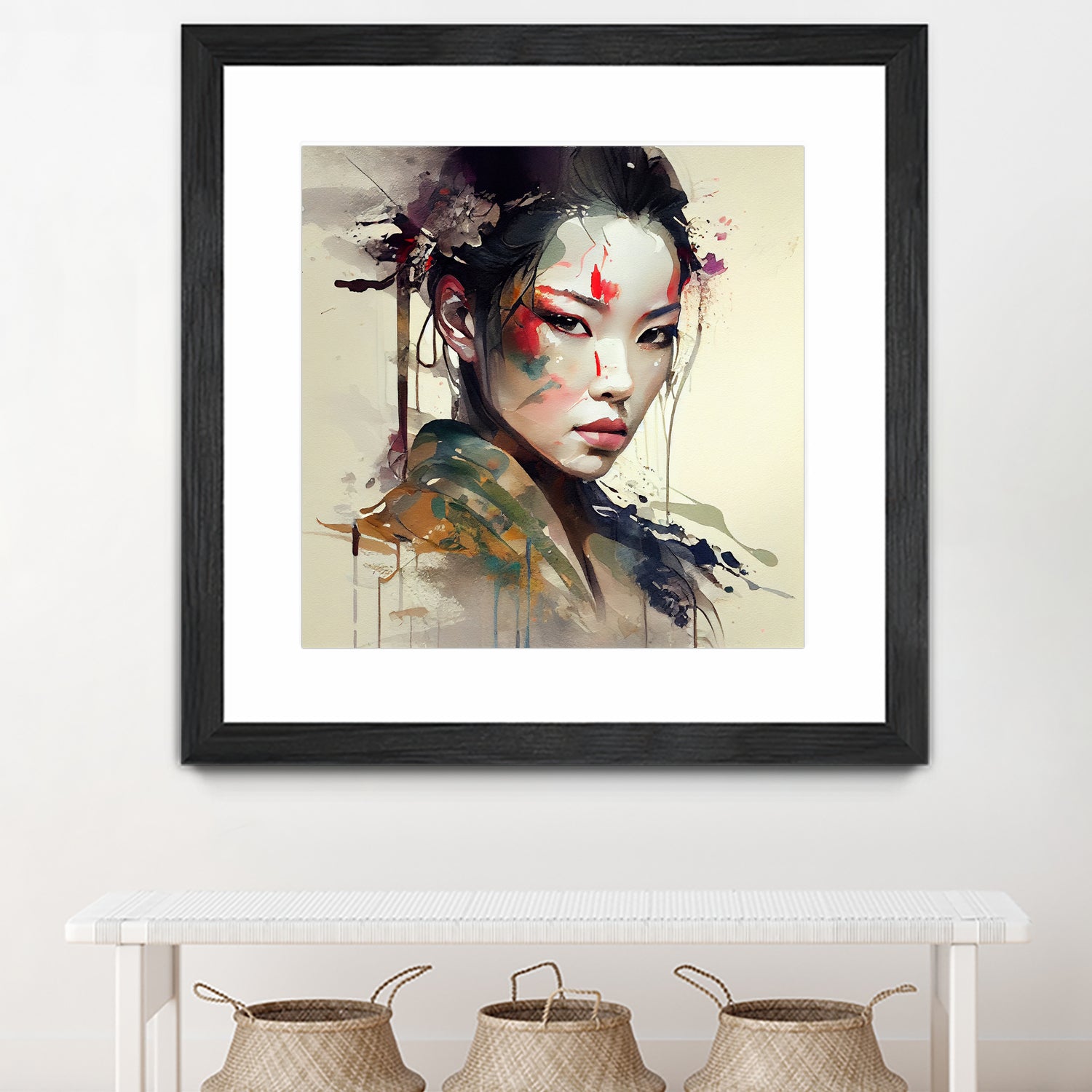 Powerful Warrior Geisha #1 by Isabel Cerdá Muñoz on GIANT ART - brown digital painting