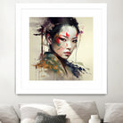 Powerful Warrior Geisha #1 by Isabel Cerdá Muñoz on GIANT ART - brown digital painting