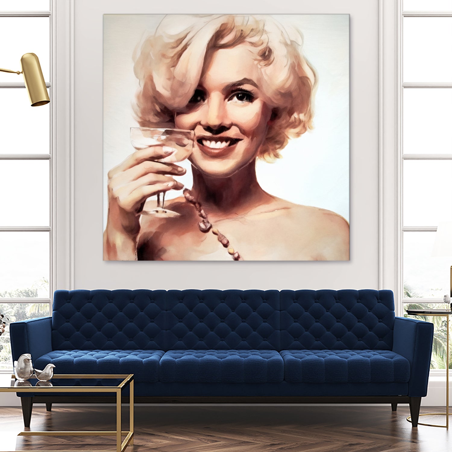 Marilyn Monroe by William Cuccio on GIANT ART - yellow digital painting