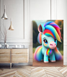 Cute baby pony with rainbow colors fantasy art colorful by ALMA Studio on GIANT ART - orange digital painting