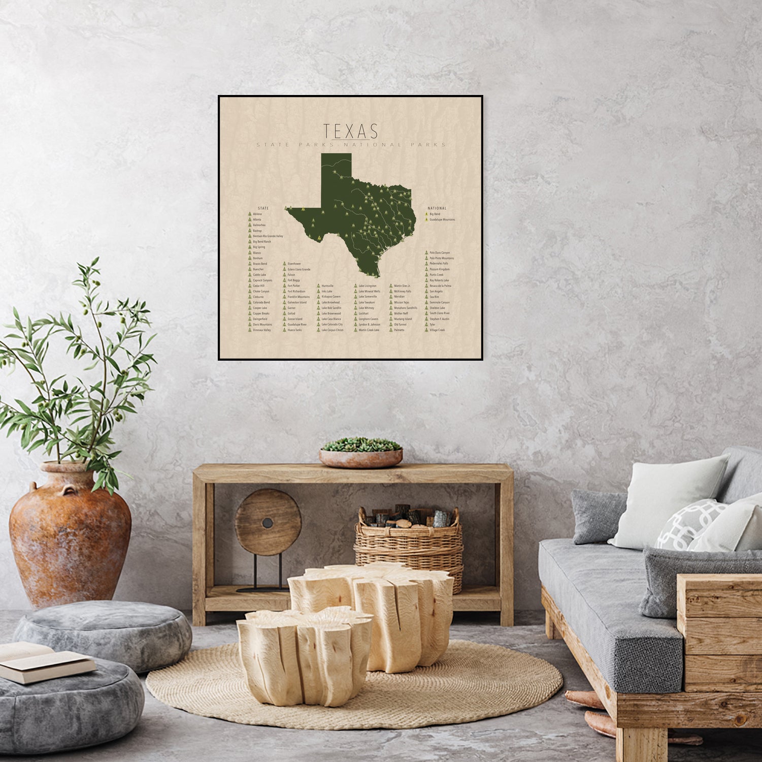 Texas Parks by Finlay McNevin on GIANT ART - green typography