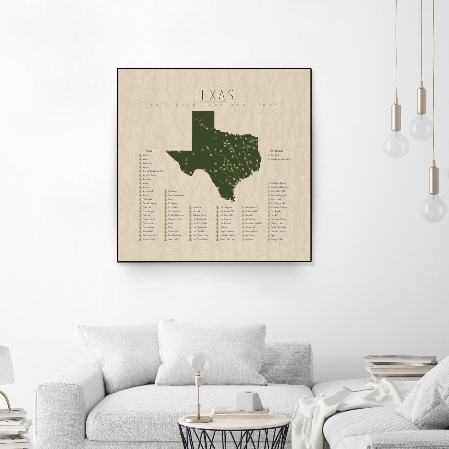 Texas Parks by Finlay McNevin on GIANT ART - green typography