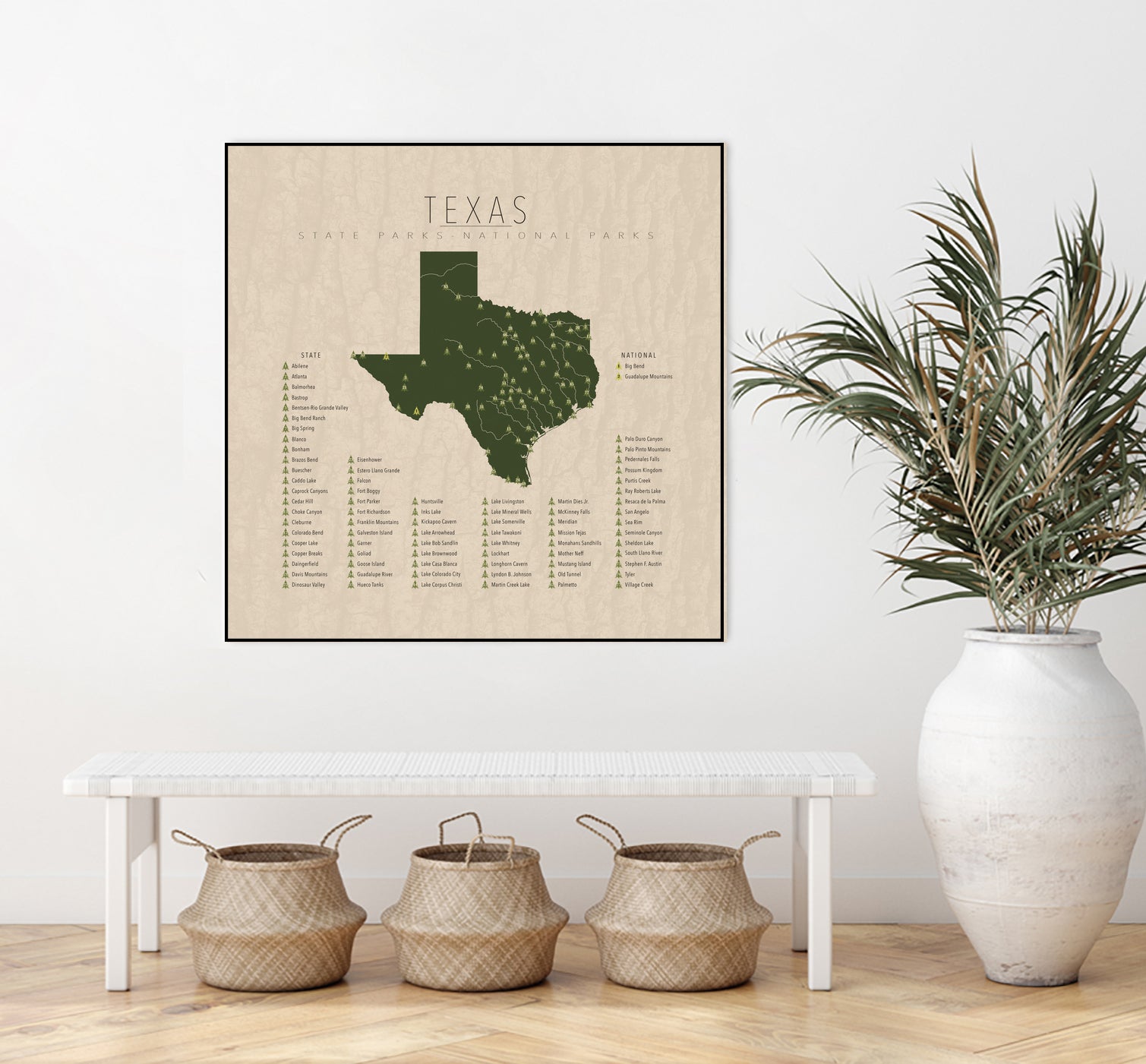 Texas Parks by Finlay McNevin on GIANT ART - green typography