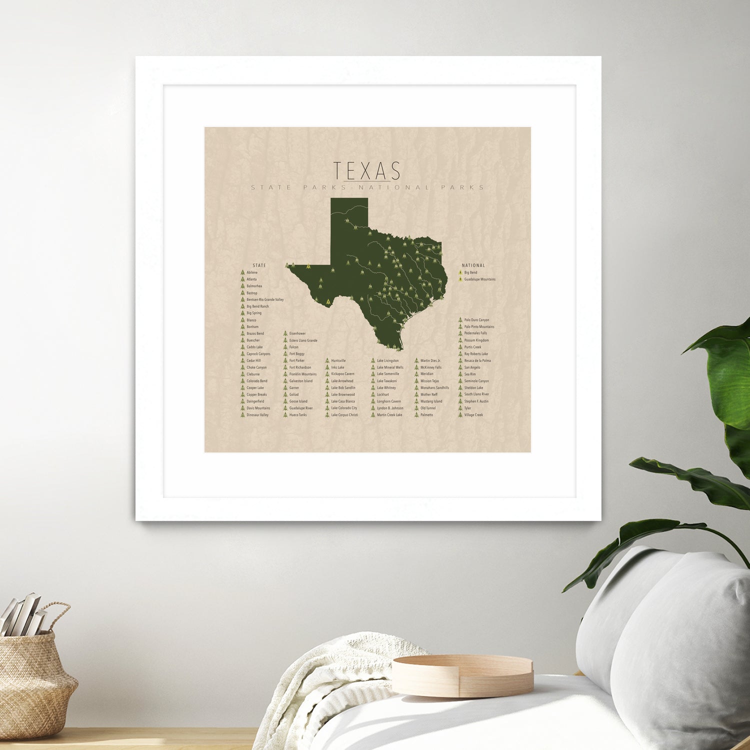 Texas Parks by Finlay McNevin on GIANT ART - green typography