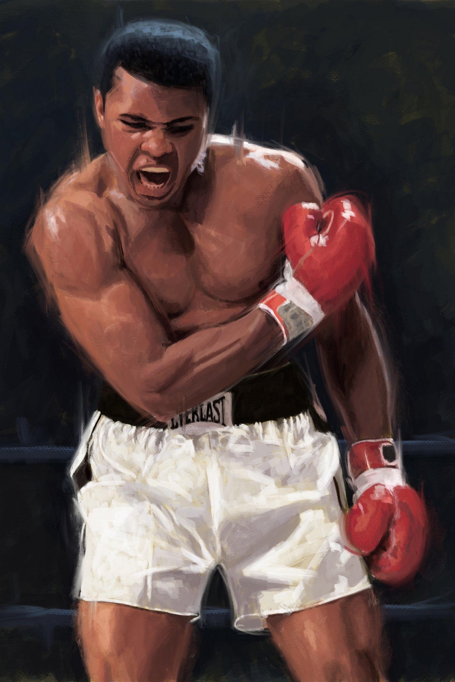 The Greatest Boxer by Ahmad Kadi on GIANT ART - black digital painting