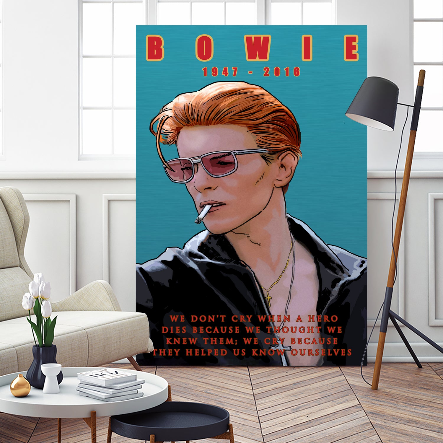 Bowie: Memento mori by Dan Avenell on GIANT ART - blue digital painting