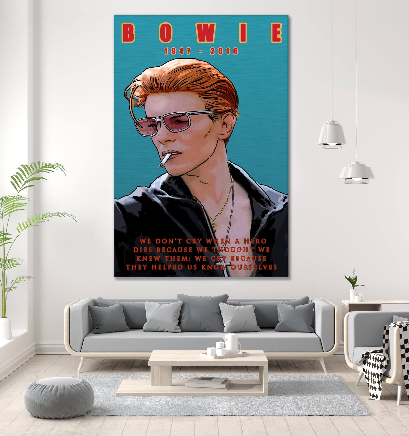 Bowie: Memento mori by Dan Avenell on GIANT ART - blue digital painting