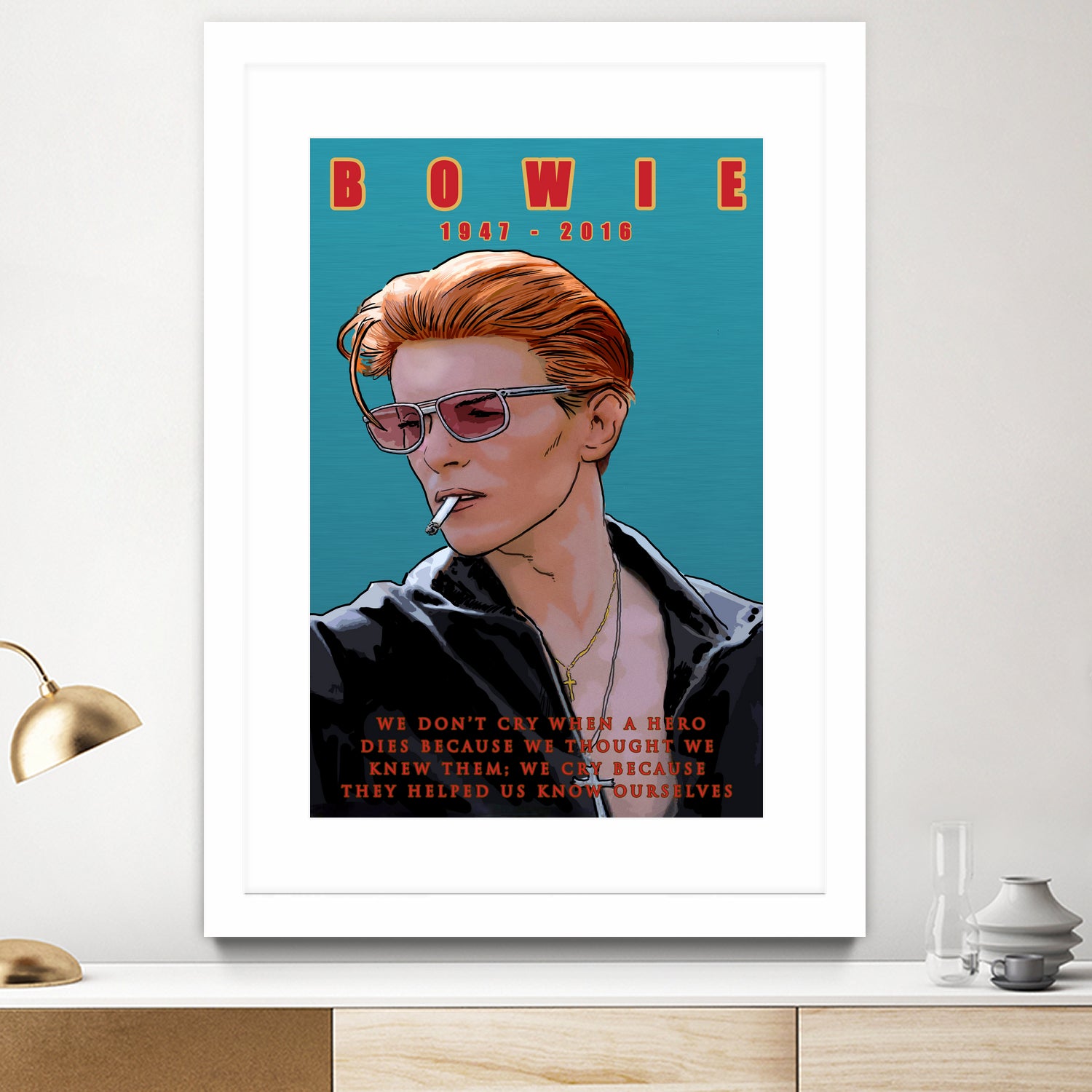 Bowie: Memento mori by Dan Avenell on GIANT ART - blue digital painting