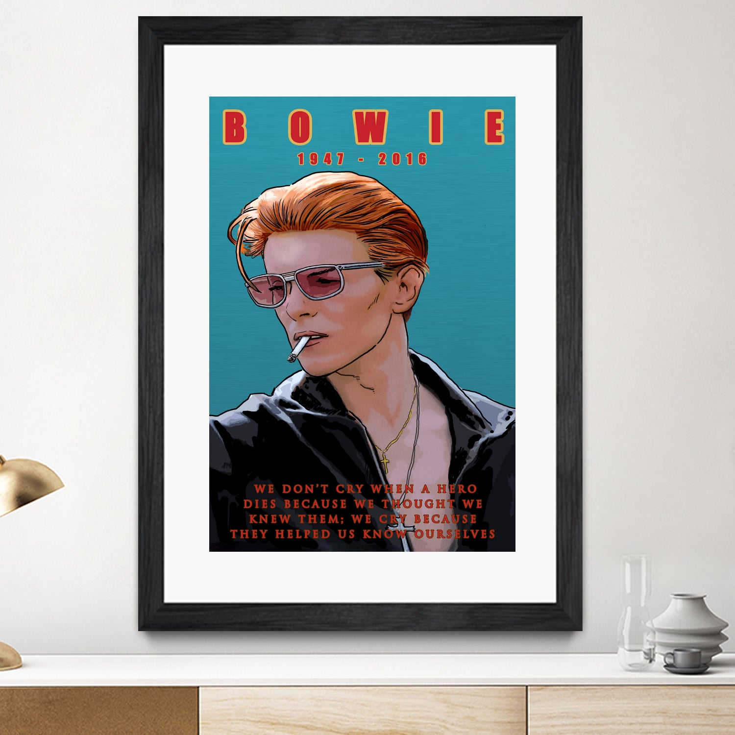 Bowie: Memento mori by Dan Avenell on GIANT ART - blue digital painting