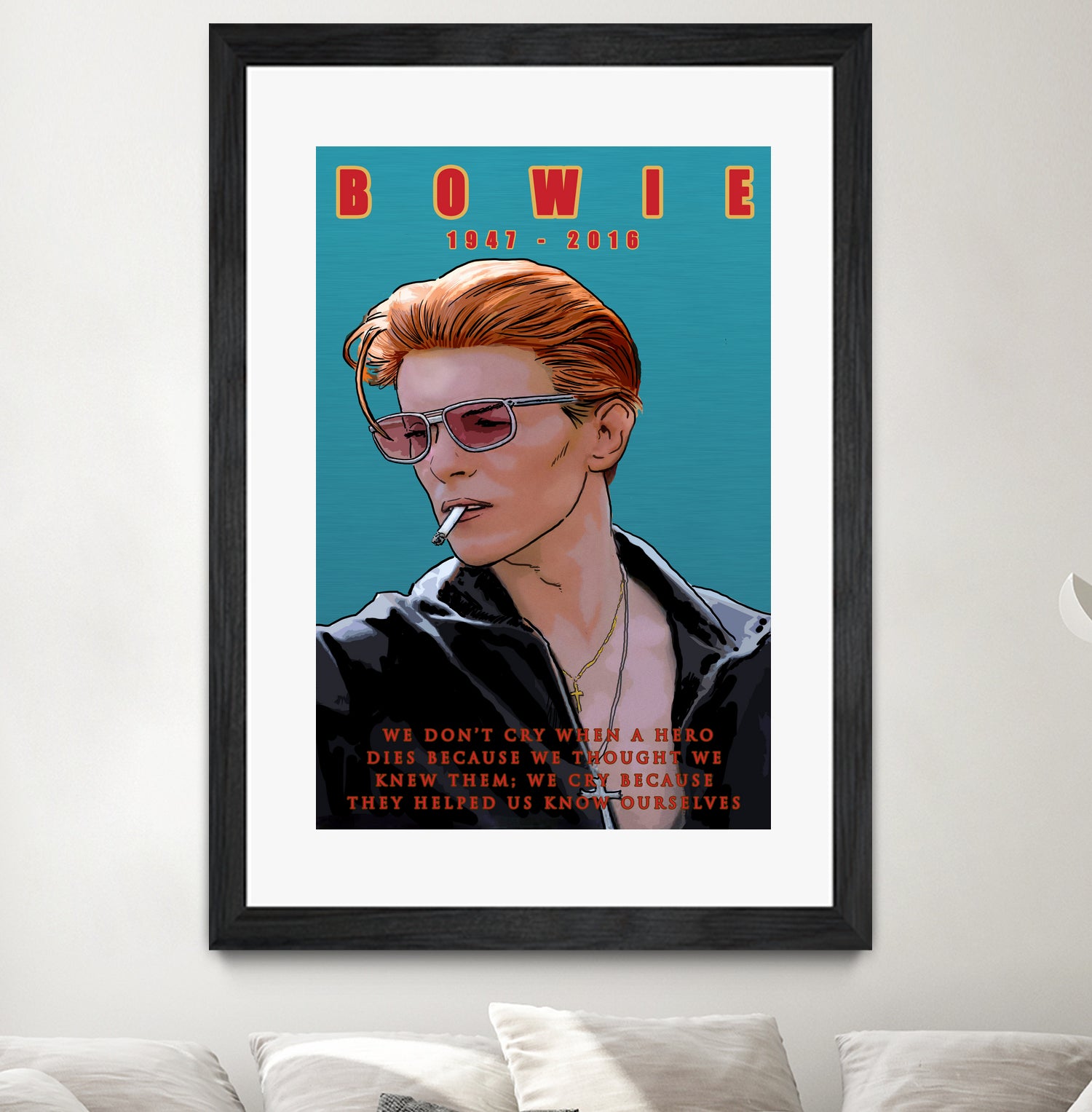 Bowie: Memento mori by Dan Avenell on GIANT ART - blue digital painting