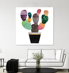 Pretty Cactus by Elisabeth Fredriksson on GIANT ART - blue mixed media