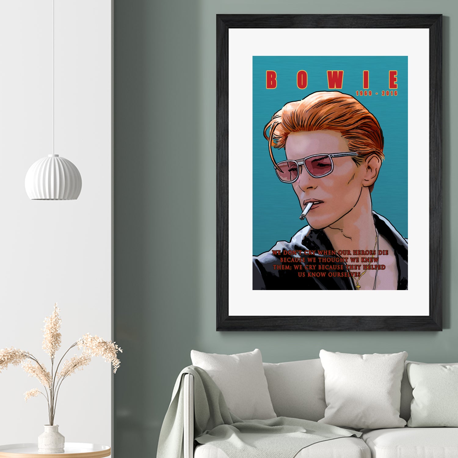 Bowie: Memento mori by Dan Avenell on GIANT ART - blue digital painting