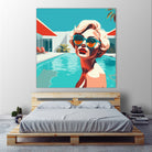 SWIMMING POOL by Sauter Claudia on GIANT ART - blue digital painting