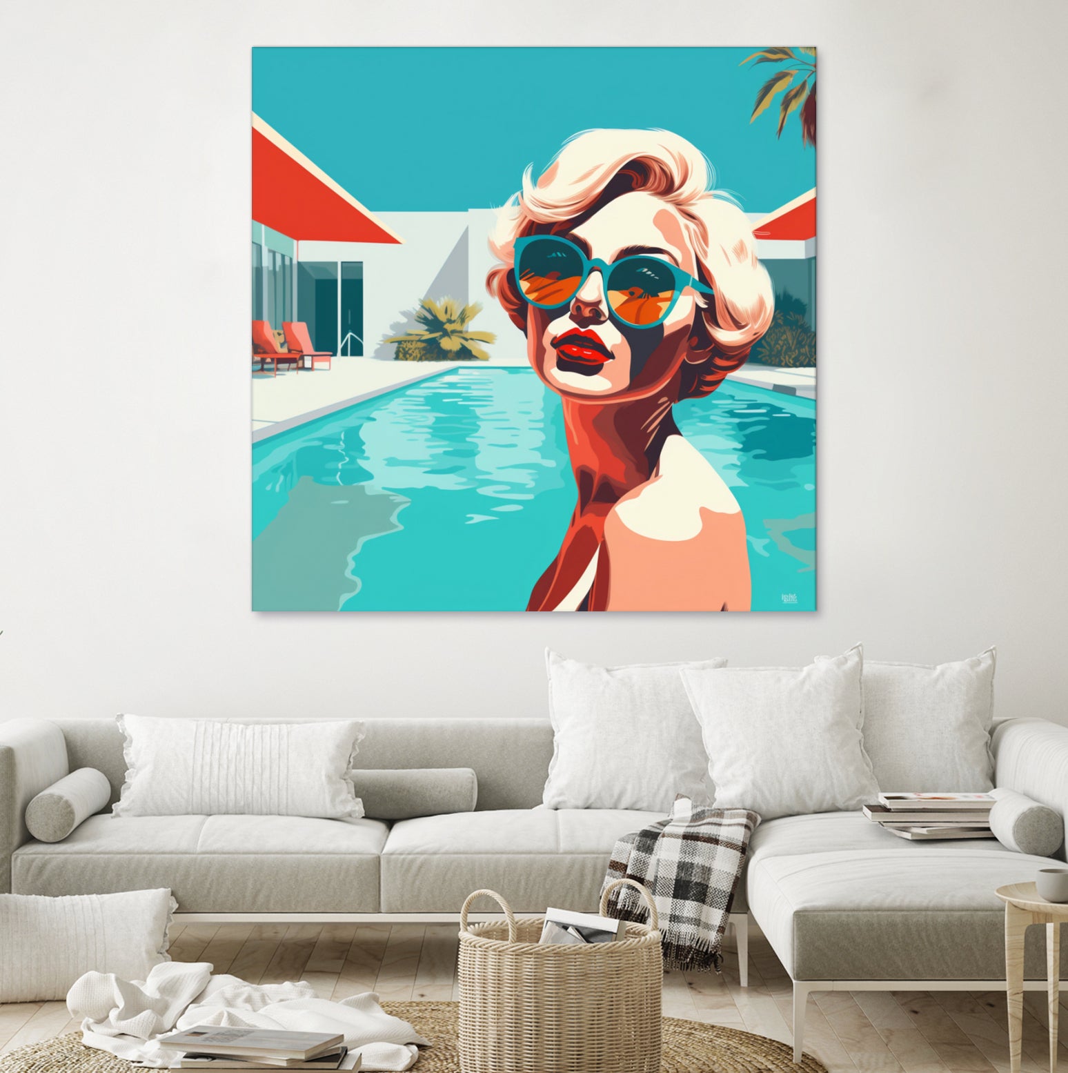 SWIMMING POOL by Sauter Claudia on GIANT ART - blue digital painting