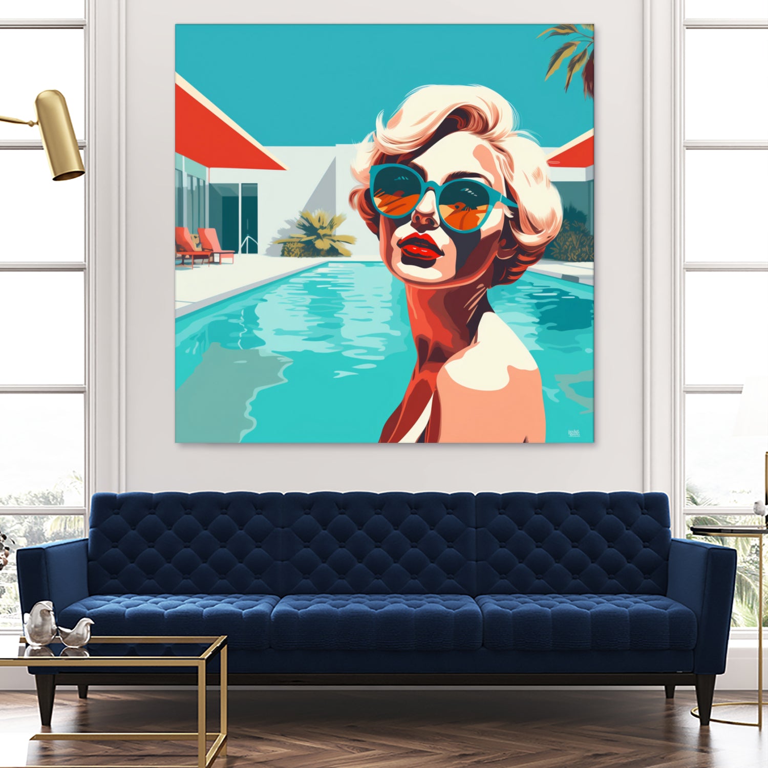 SWIMMING POOL by Sauter Claudia on GIANT ART - blue digital painting